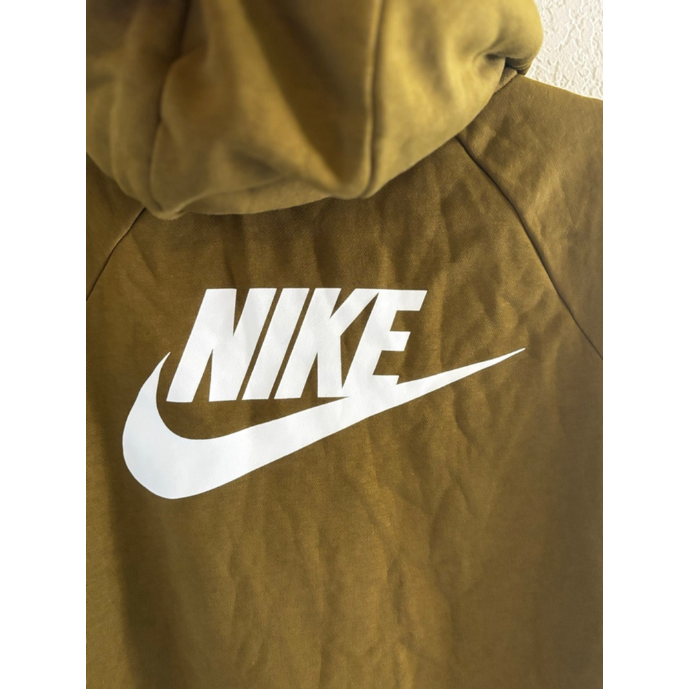 Women's Nike Olive Green White Logo Quarter-Zip Hoodie Size S - Picture 5 of 5